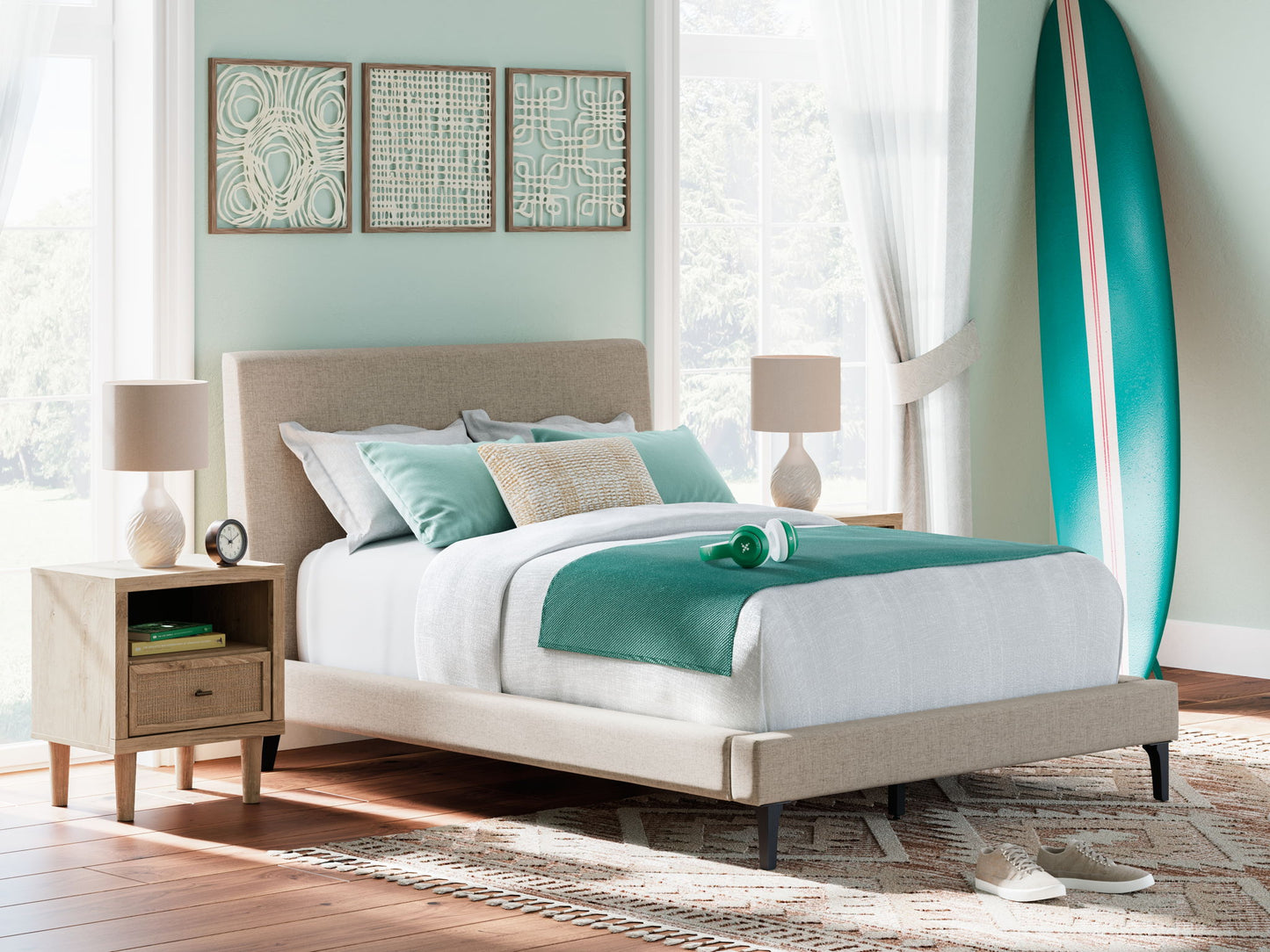 Cielden - Upholstered Bed With Roll Slats - The Sleep Loft - Online Mattress Showroom NYC