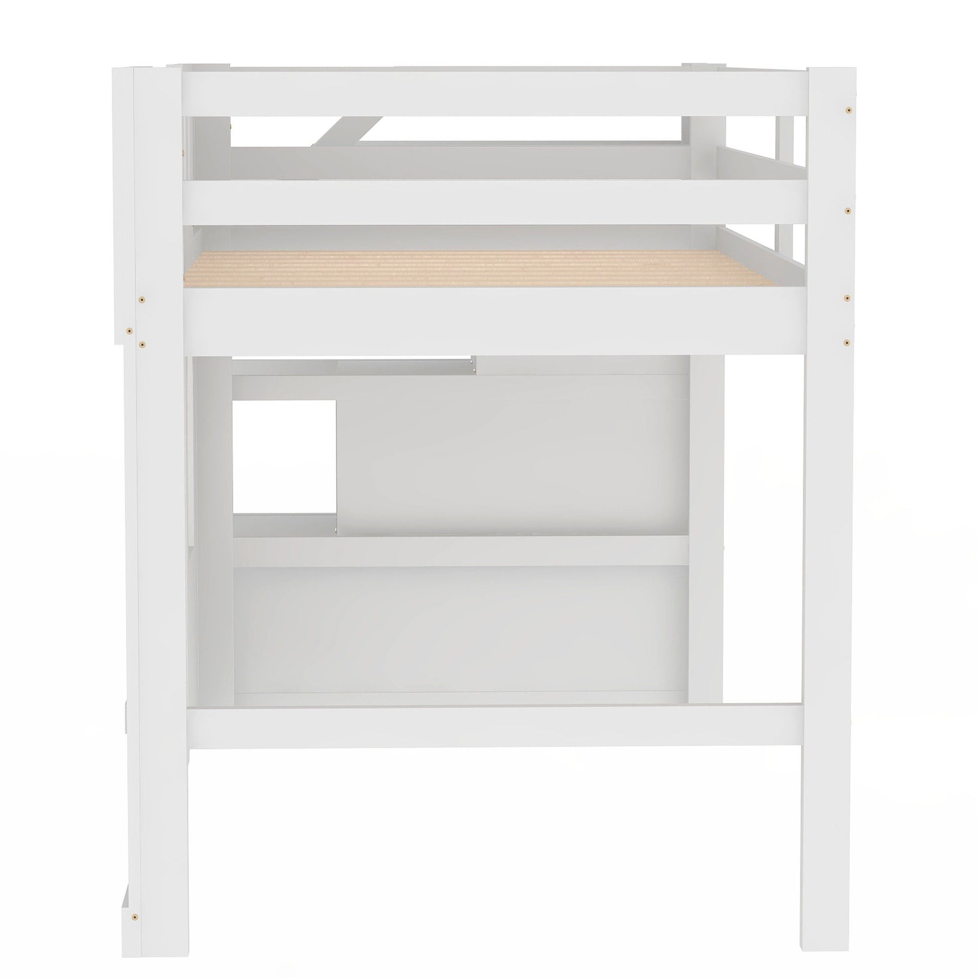Loft Bed With Storage Staircase And Windows - The Sleep Loft - Online Mattress Showroom NYC