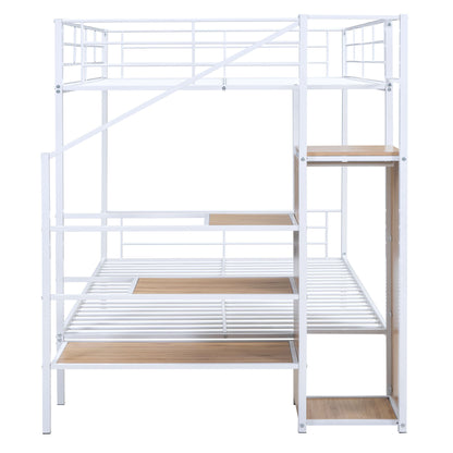 Bunk Bed With Lateral Storage Ladder And Wardrobe - The Sleep Loft - Online Mattress Showroom NYC