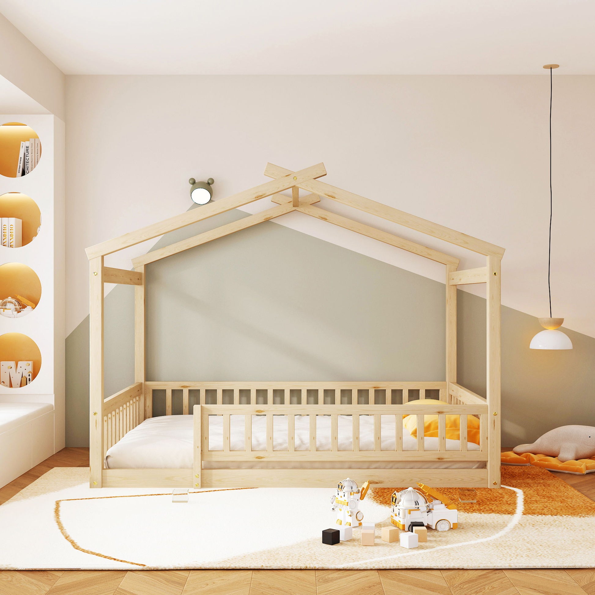 Bed House Bed Frame With Fence - The Sleep Loft - Online Mattress Showroom NYC