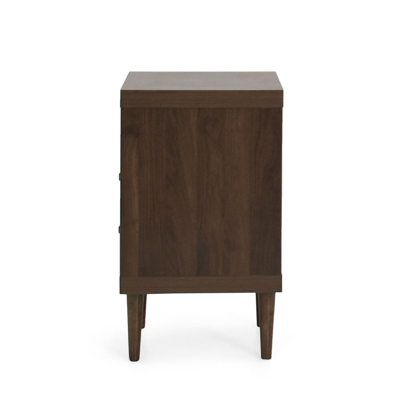 Nystrom - Mid Century Modern 2 Drawer Nightstand - The Sleep Loft - Online Mattress Showroom NYC
