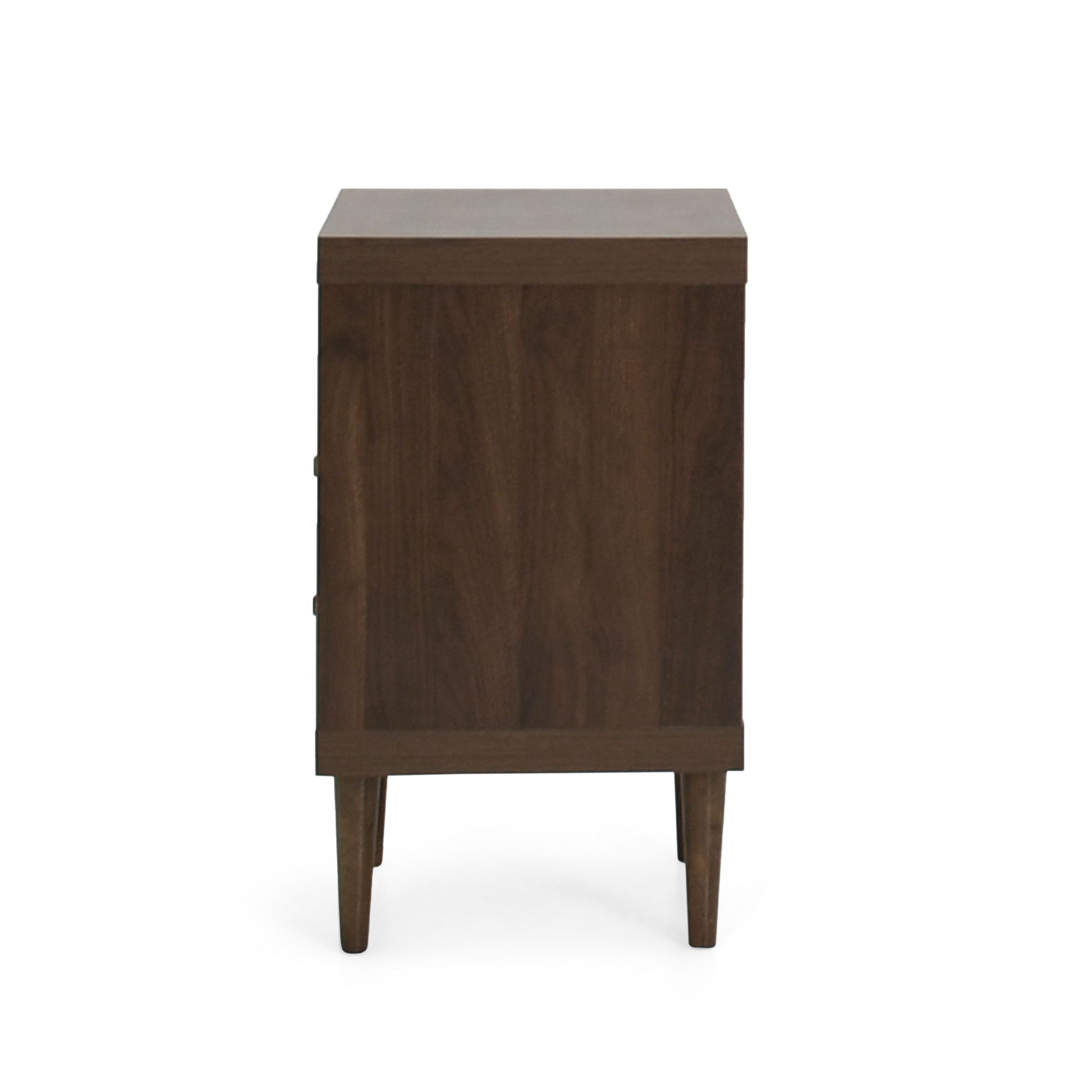 Nystrom - Mid Century Modern 2 Drawer Nightstand - The Sleep Loft - Online Mattress Showroom NYC