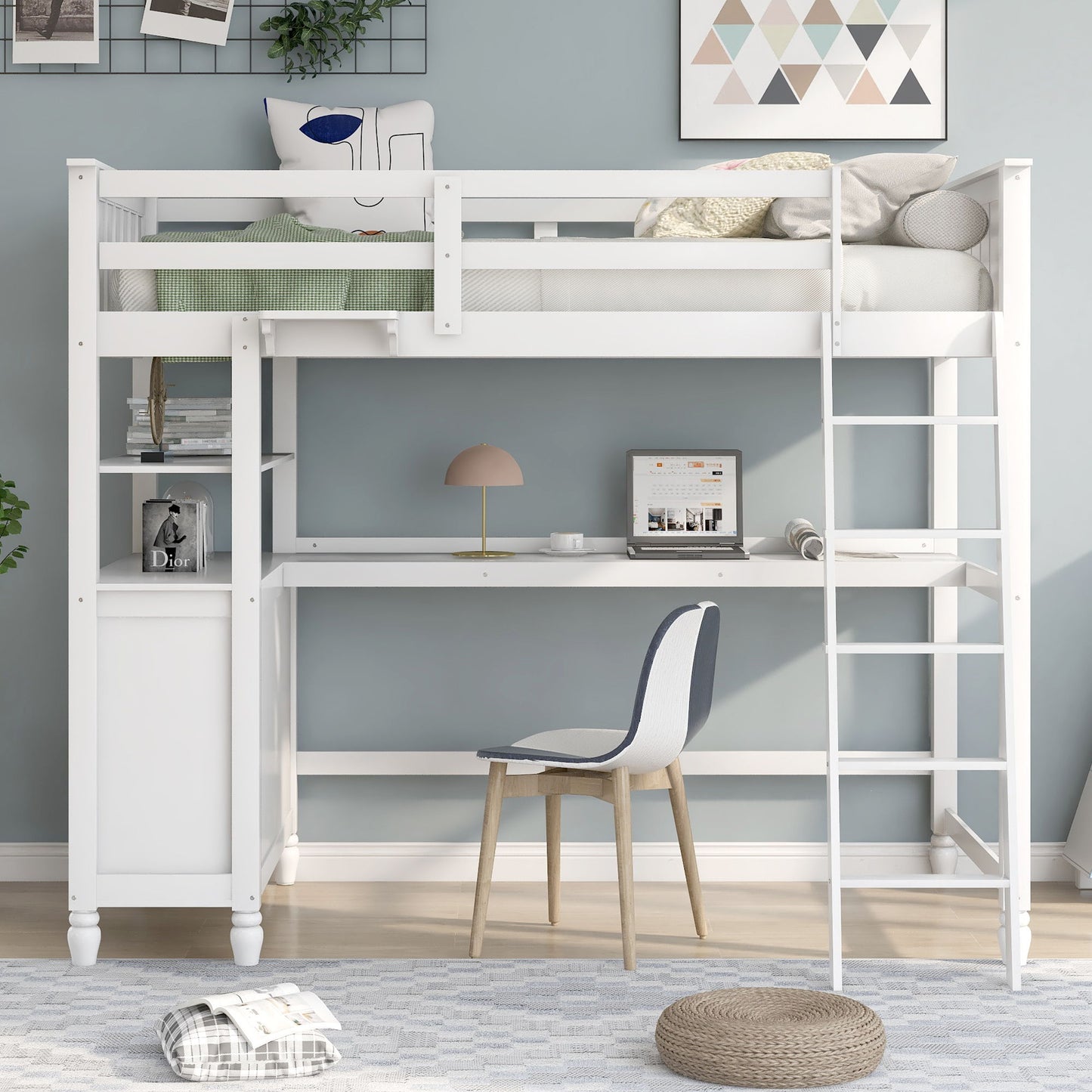 Loft Bed With Drawers With Desk And Shelves - The Sleep Loft - Online Mattress Showroom NYC