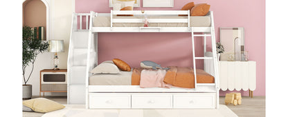 Bunk Bed With Drawers, Ladder And Storage Staircase - The Sleep Loft - Online Mattress Showroom NYC