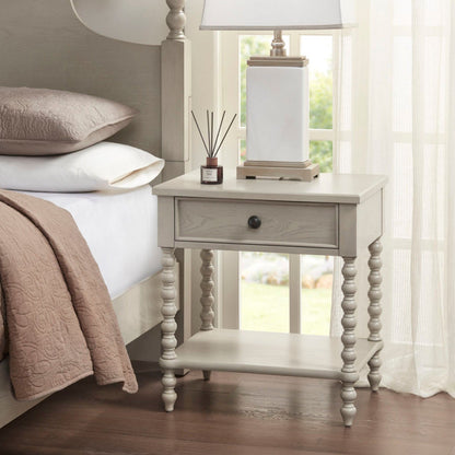Traditional Durable Nightstand Table With Drawer And Shelf - The Sleep Loft - Online Mattress Showroom NYC