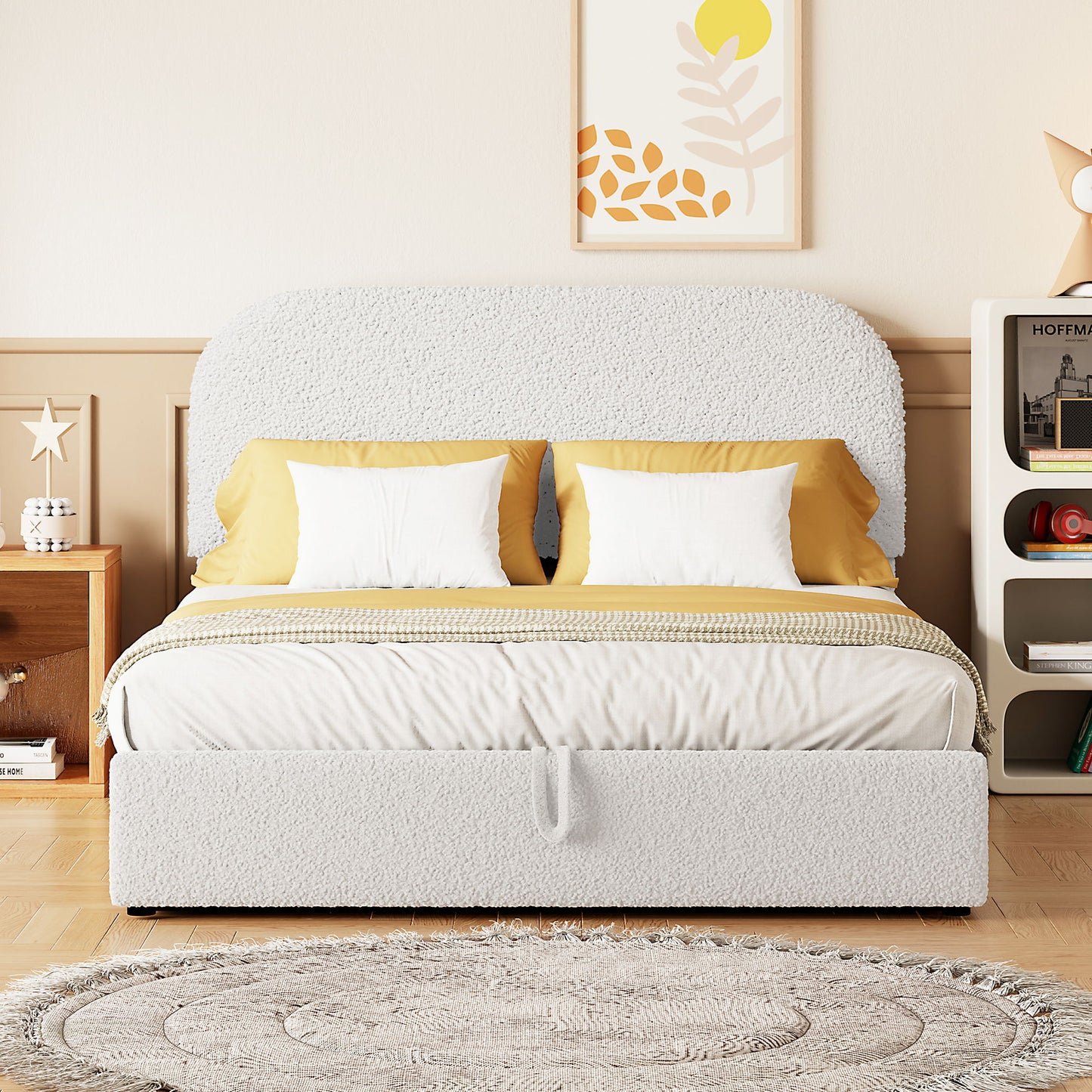 Upholstered Platform Bed With Hydraulic Storage System - The Sleep Loft - Online Mattress Showroom NYC