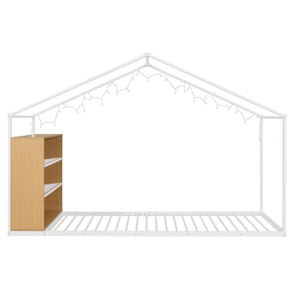 Bed House Frame With Shelves And Lights - The Sleep Loft - Online Mattress Showroom NYC
