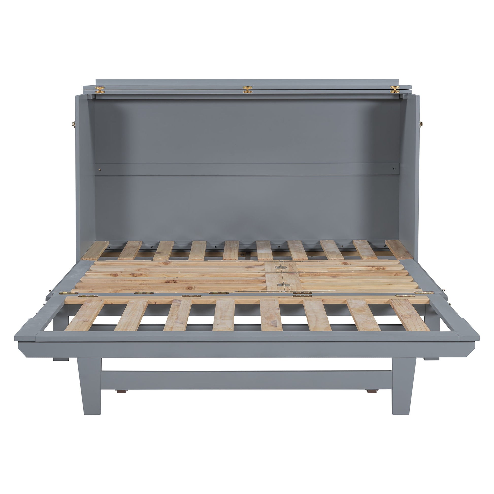 Murphy Bed With Frosted Glass Doors Design, Fake Drawers, Metal Legs - The Sleep Loft - Online Mattress Showroom NYC