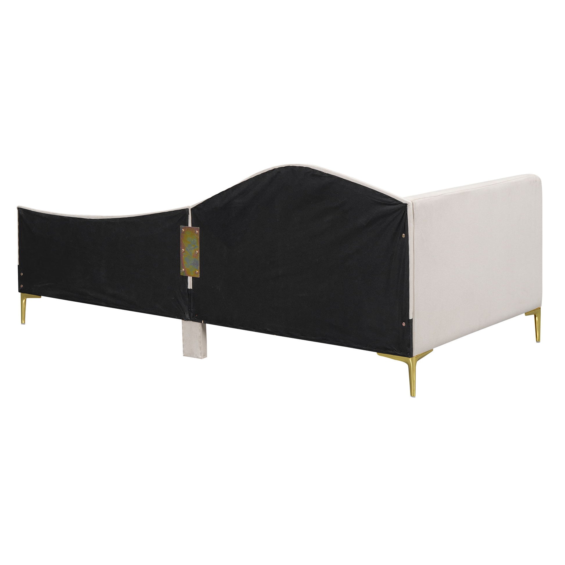Upholstered Daybed With Headboard And Armrest, Support Legs - The Sleep Loft - Online Mattress Showroom NYC