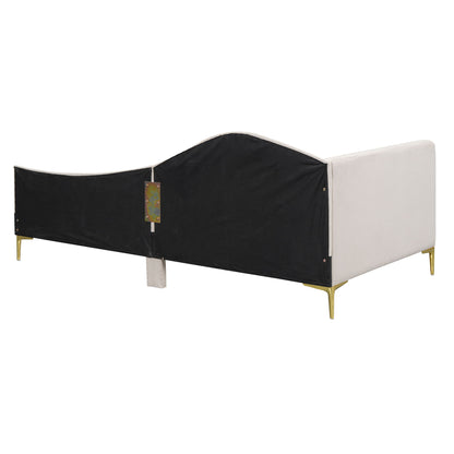 Upholstered Daybed With Headboard And Armrest, Support Legs - The Sleep Loft - Online Mattress Showroom NYC
