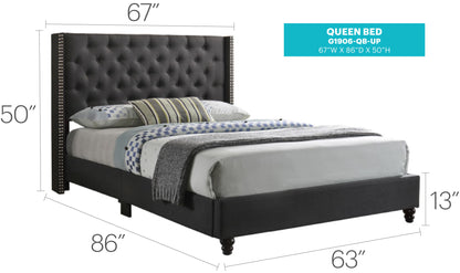 Nailhead Bed Transitional Vibrant - The Sleep Loft - Online Mattress Showroom NYC