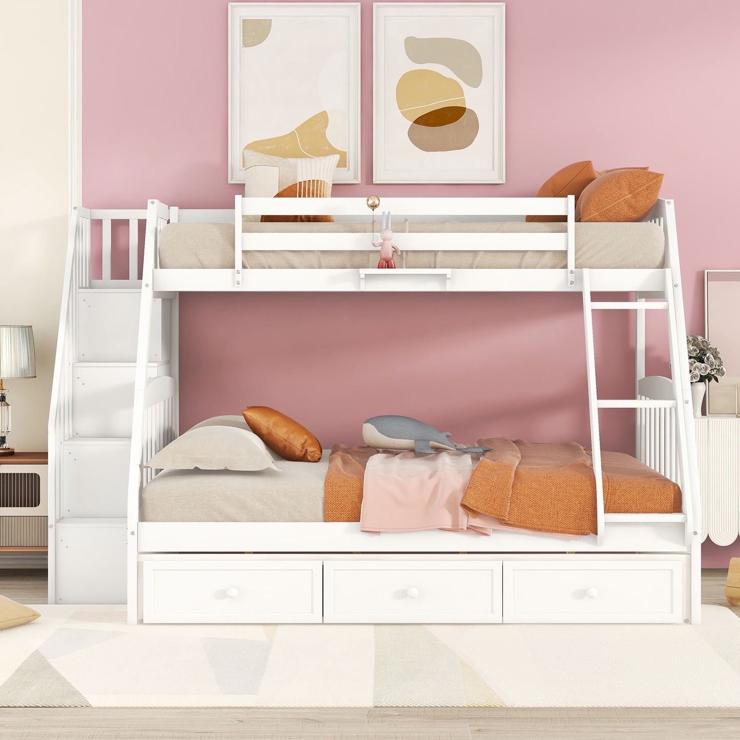 Bunk Bed With Drawers, Ladder And Storage Staircase - The Sleep Loft - Online Mattress Showroom NYC