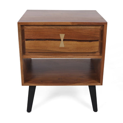 Asther - Bedside Table - Natural Wood / Brown - The Sleep Loft - Online Mattress Showroom NYC