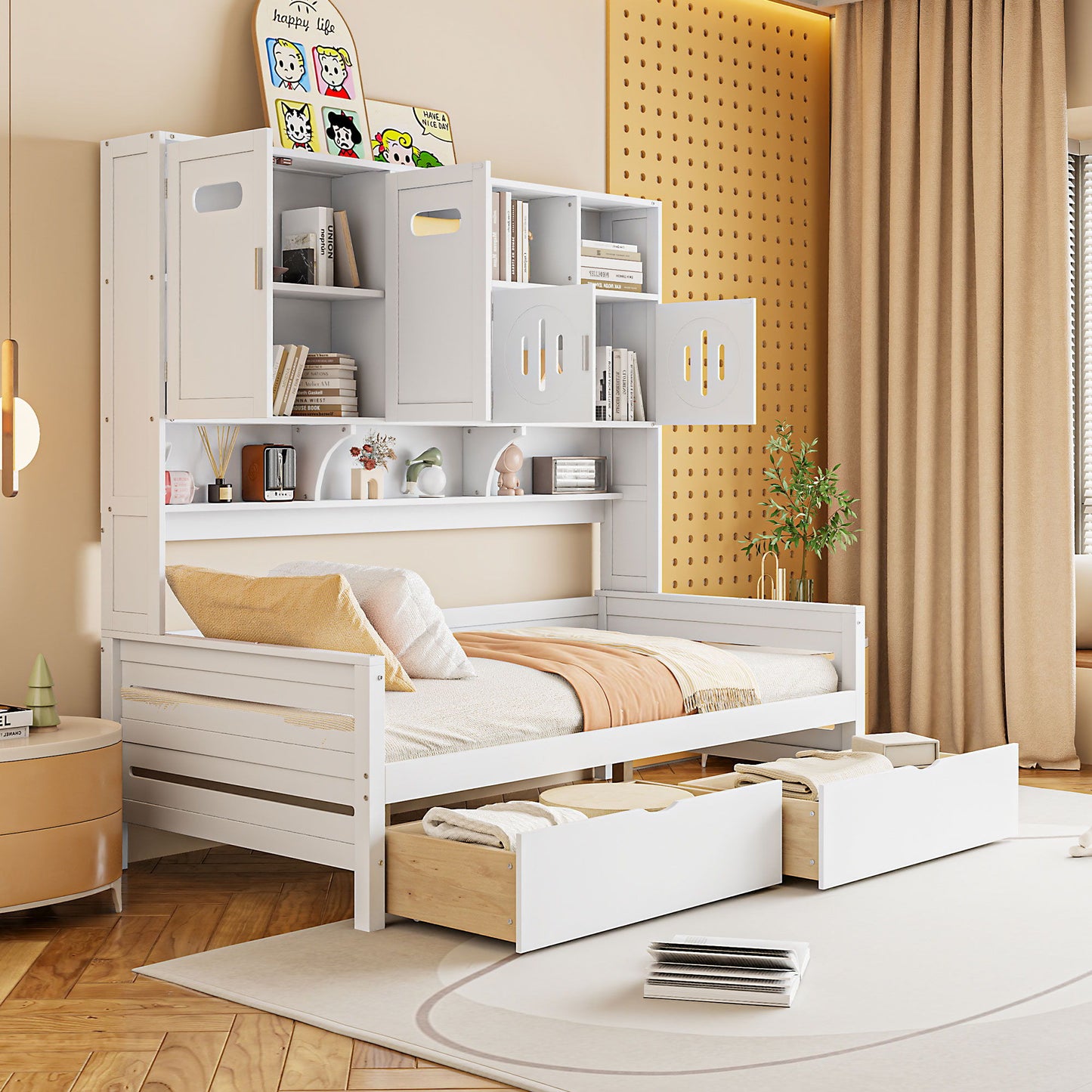Daybed With All-In-One Cabinet And Shelf - The Sleep Loft - Online Mattress Showroom NYC