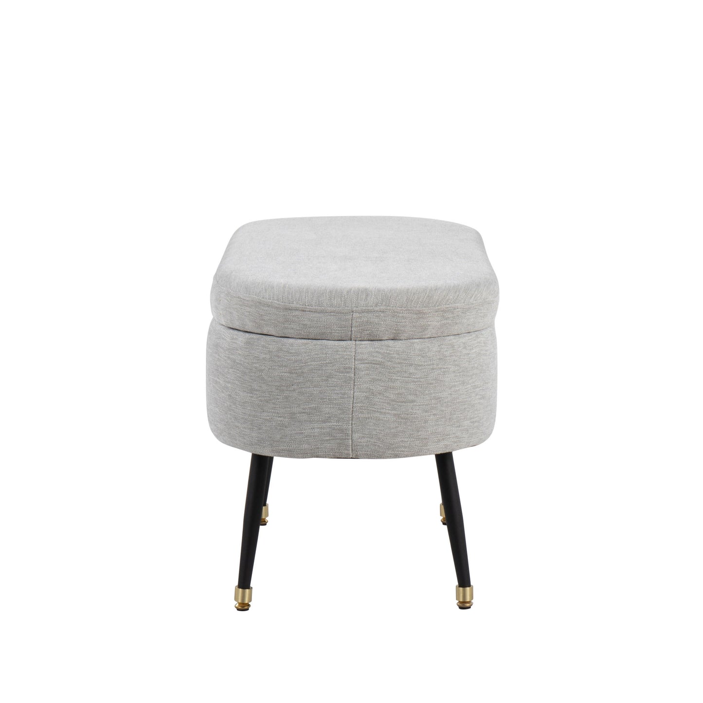 Harvey - Contemporary Storage Bench - Black / Light Gray - The Sleep Loft - Online Mattress Showroom NYC