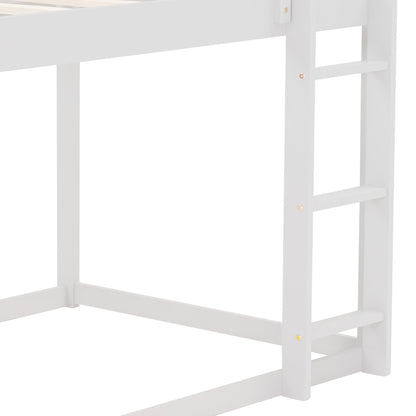 Low Bunk Bed With House Shaped Frame And Ladder - The Sleep Loft - Online Mattress Showroom NYC