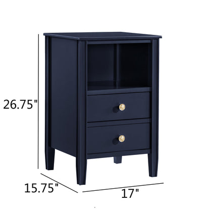 Winston - 2 Drawer Storage Nightstand - The Sleep Loft - Online Mattress Showroom NYC