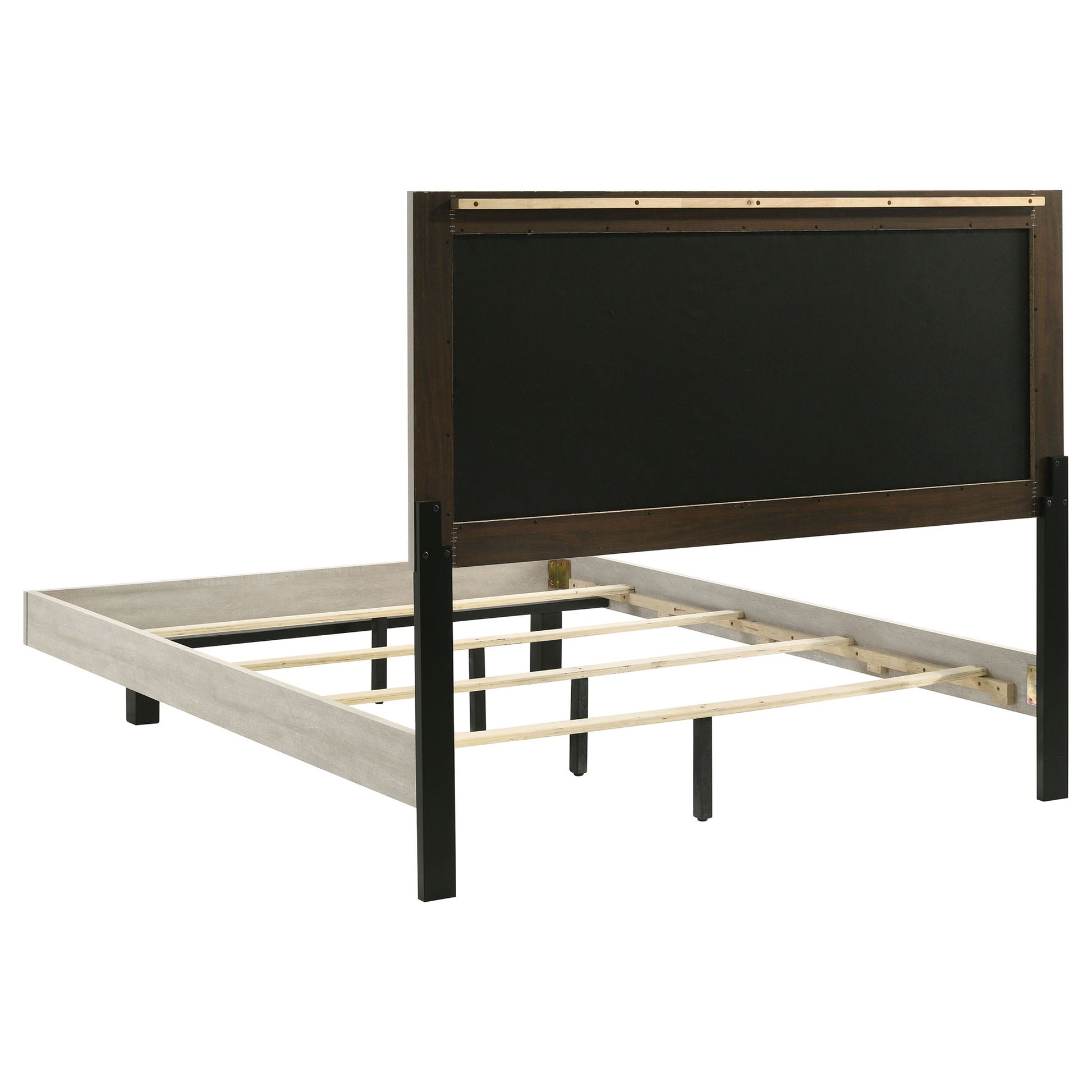 Strout - Queen Panel Bed With Upholstered Headboard - Rustic - The Sleep Loft - Online Mattress Showroom NYC