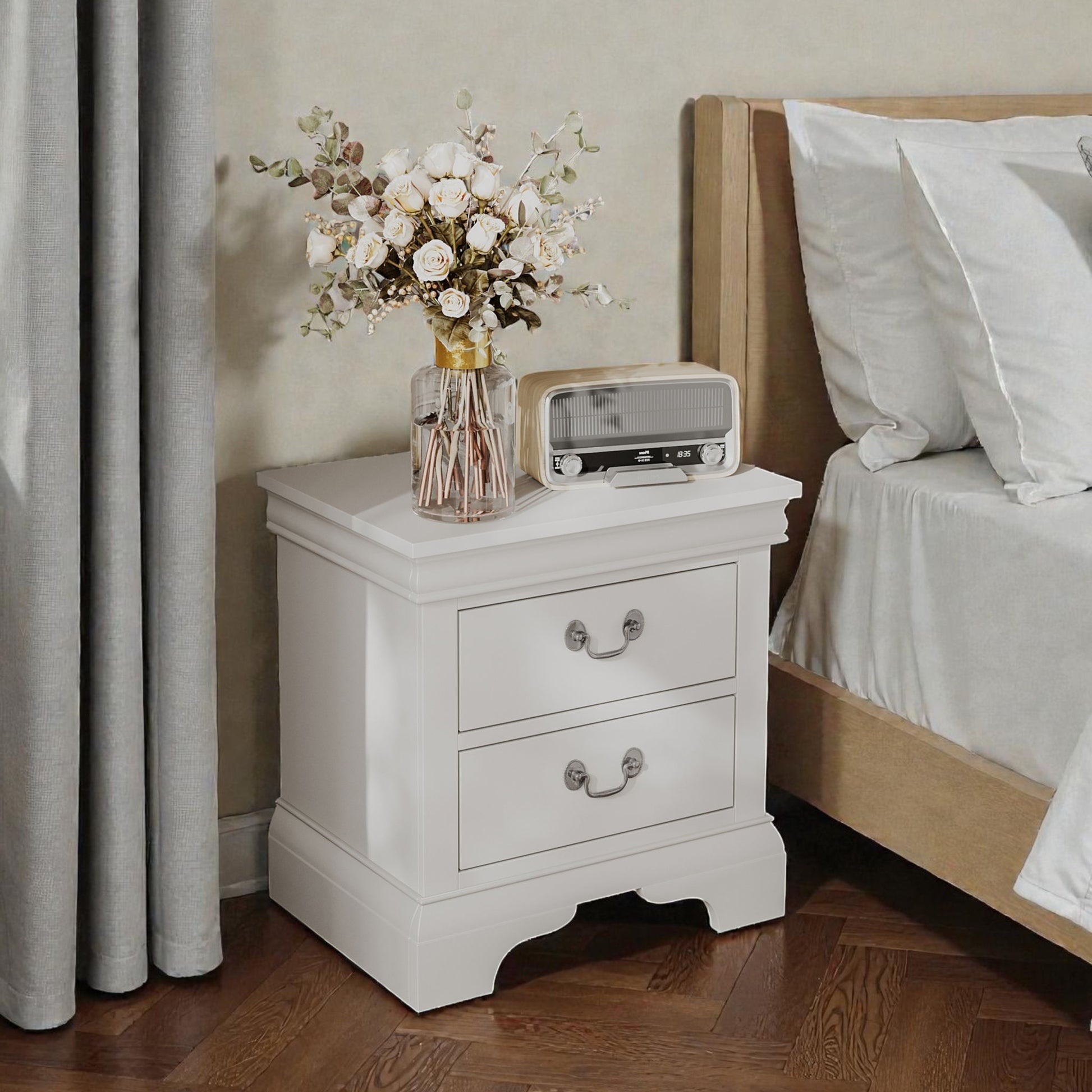 Nightstand With 2 Drawers - The Sleep Loft - Online Mattress Showroom NYC