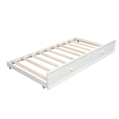 Twin Size Daybed & Twin Size Trundle - White - The Sleep Loft - Online Mattress Showroom NYC
