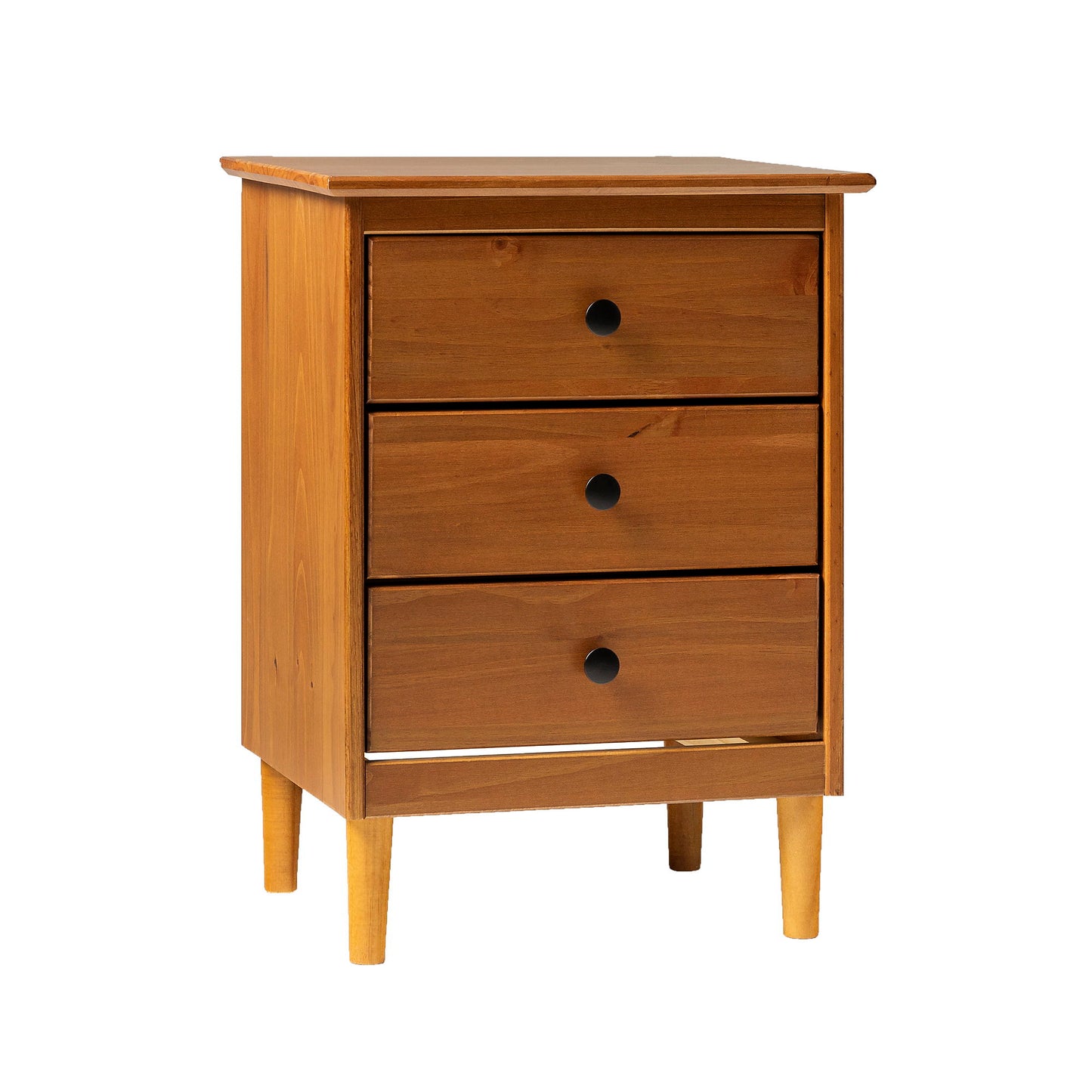 Classic 3 Drawer Solid Wood Nightstand - The Sleep Loft - Online Mattress Showroom NYC