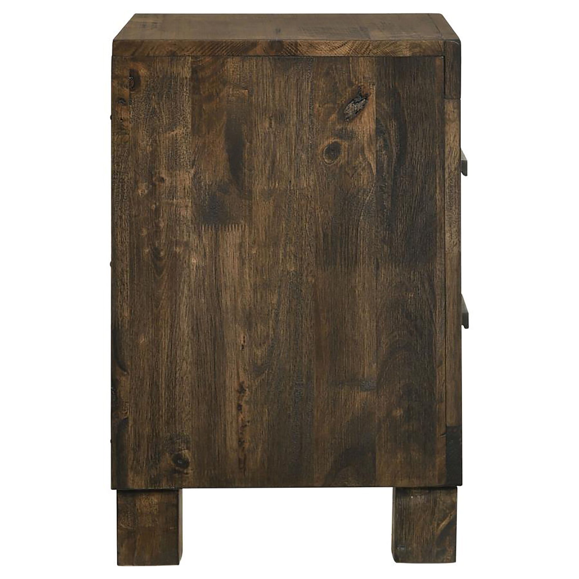 2 Drawer Nightstand - Brown Wood - The Sleep Loft - Online Mattress Showroom NYC
