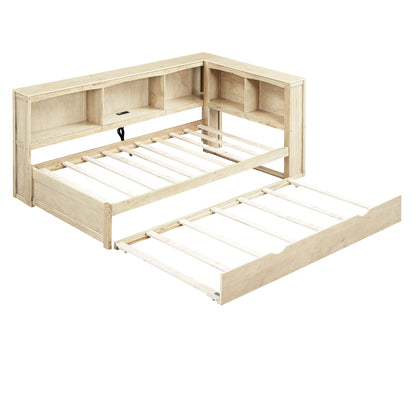 Daybed With Trundle, Storage Cabinets, USB Ports - The Sleep Loft - Online Mattress Showroom NYC