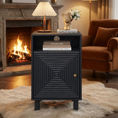 Nightstand With Charging Station & Storage