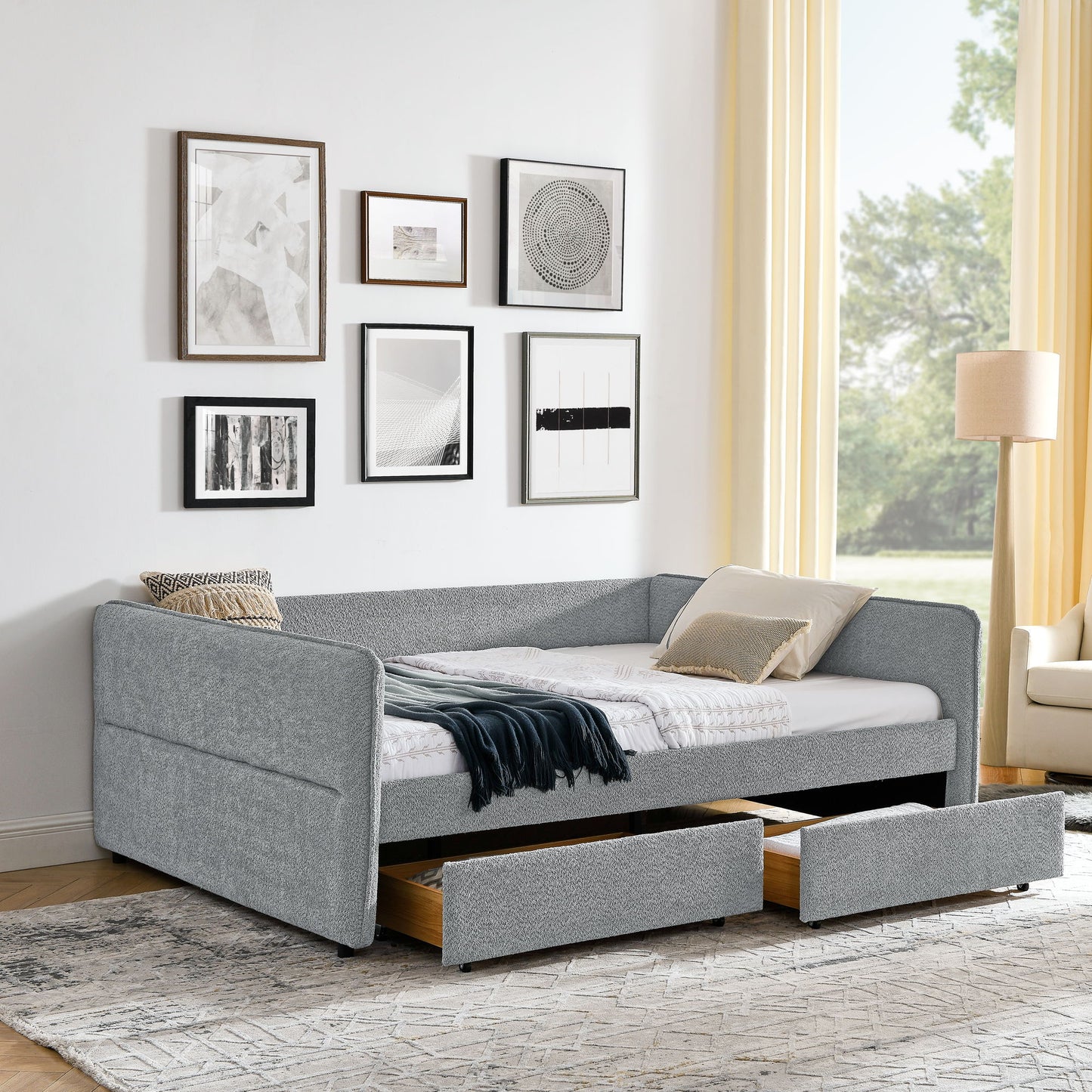 Upholstered Daybed & 2 Drawers - The Sleep Loft - Online Mattress Showroom NYC