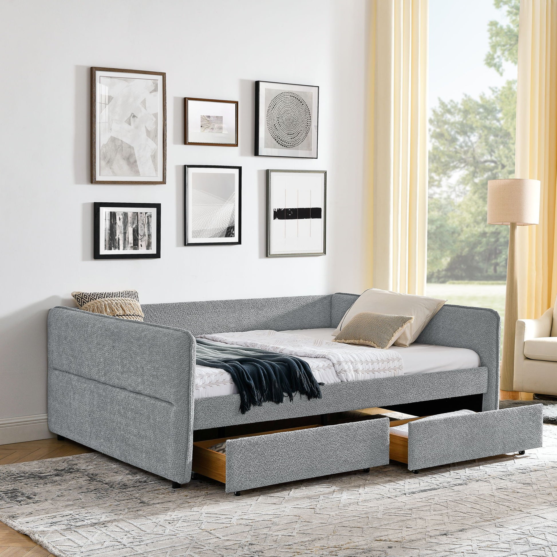 Upholstered Daybed & 2 Drawers - The Sleep Loft - Online Mattress Showroom NYC