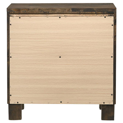 2 Drawer Nightstand - Brown Wood - The Sleep Loft - Online Mattress Showroom NYC