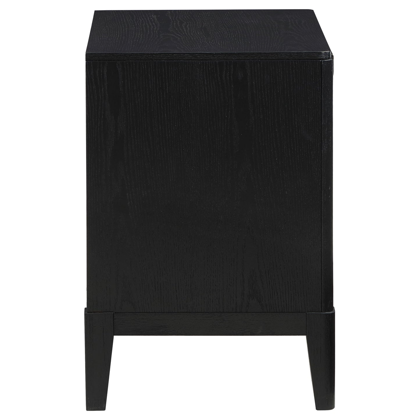 Mason - 2 Drawer Nightstand With Fluted Design - Black - The Sleep Loft - Online Mattress Showroom NYC