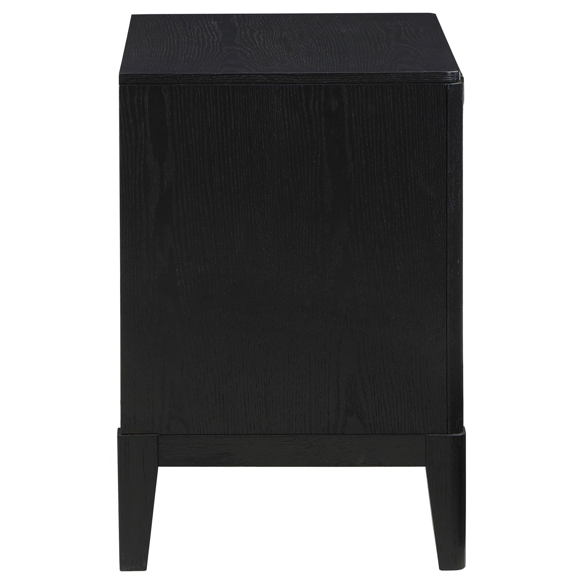 Mason - 2 Drawer Nightstand With Fluted Design - Black - The Sleep Loft - Online Mattress Showroom NYC