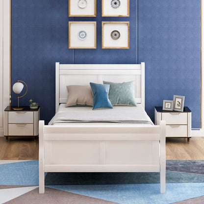 Platform Bed Frame Mattress Foundation Sleigh Bed With Headboard / Footboard / Wood Slat Suppor - The Sleep Loft - Online Mattress Showroom NYC