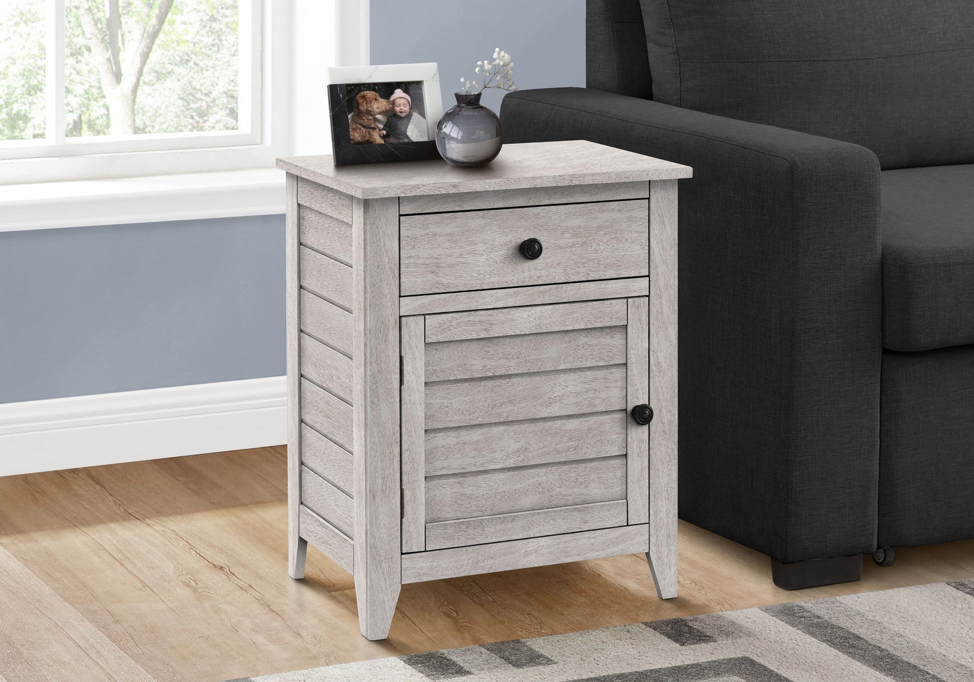 Accent Nightstand, Storage Drawer, Transitional - The Sleep Loft - Online Mattress Showroom NYC