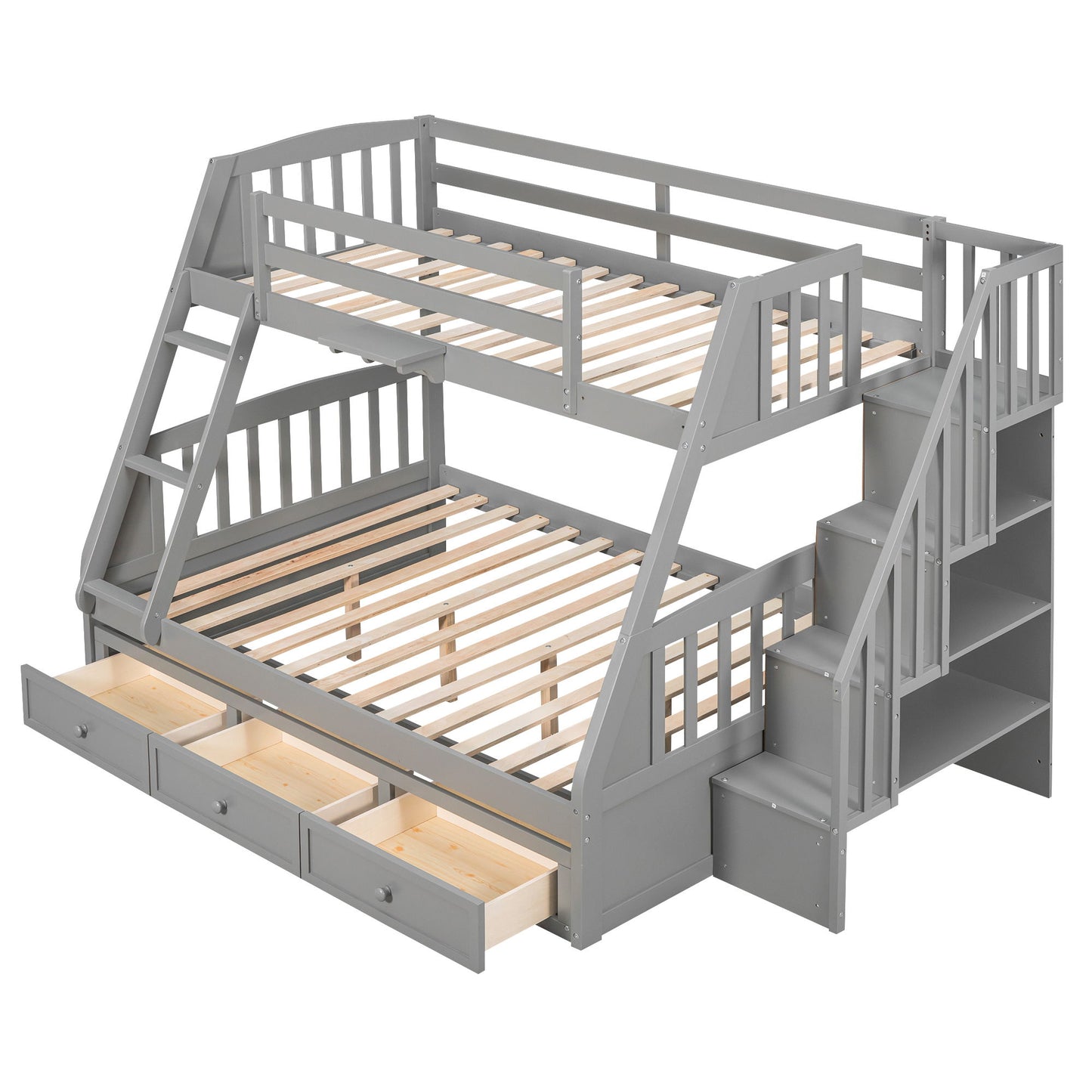 Bunk Bed With Drawers, Ladder And Storage Staircase - The Sleep Loft - Online Mattress Showroom NYC
