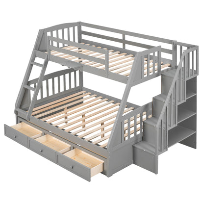 Bunk Bed With Drawers, Ladder And Storage Staircase - The Sleep Loft - Online Mattress Showroom NYC
