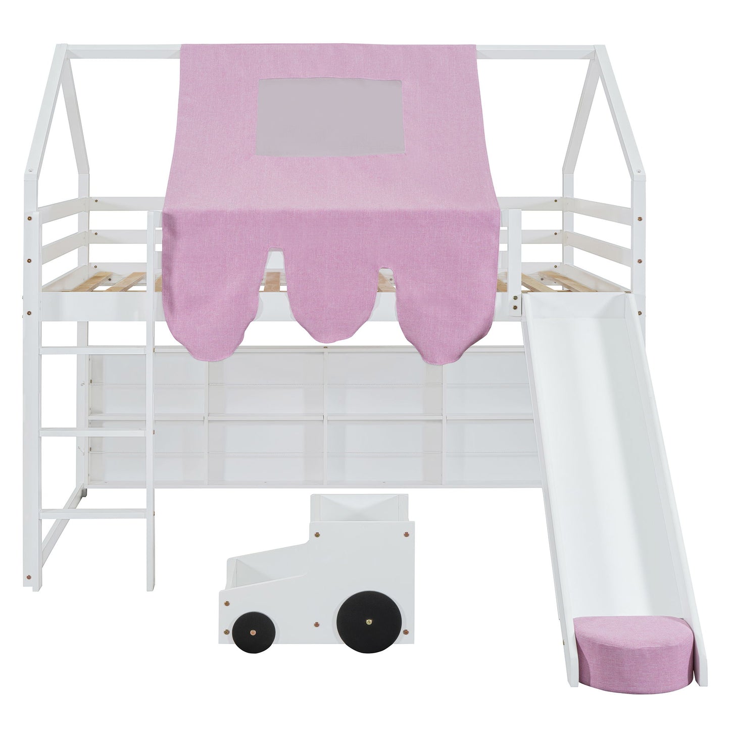 Loft Bed With House Shaped Frame And Tent - The Sleep Loft - Online Mattress Showroom NYC