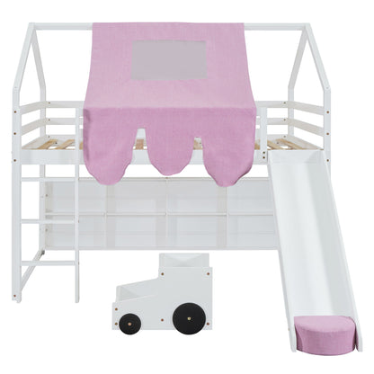 Loft Bed With House Shaped Frame And Tent - The Sleep Loft - Online Mattress Showroom NYC