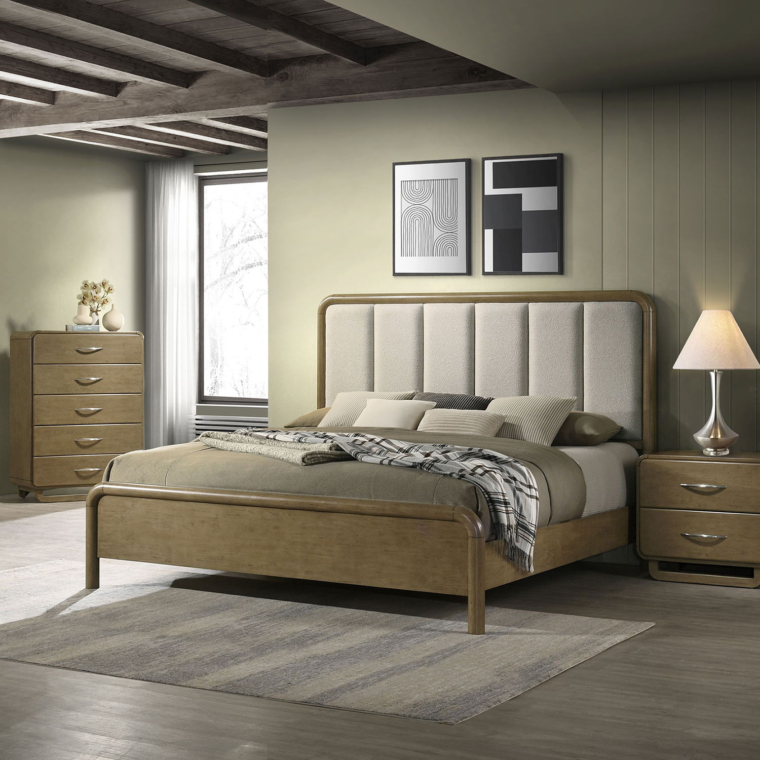 Tully - 2 Drawer Nightstand - Nutmeg Brown - The Sleep Loft - Online Mattress Showroom NYC