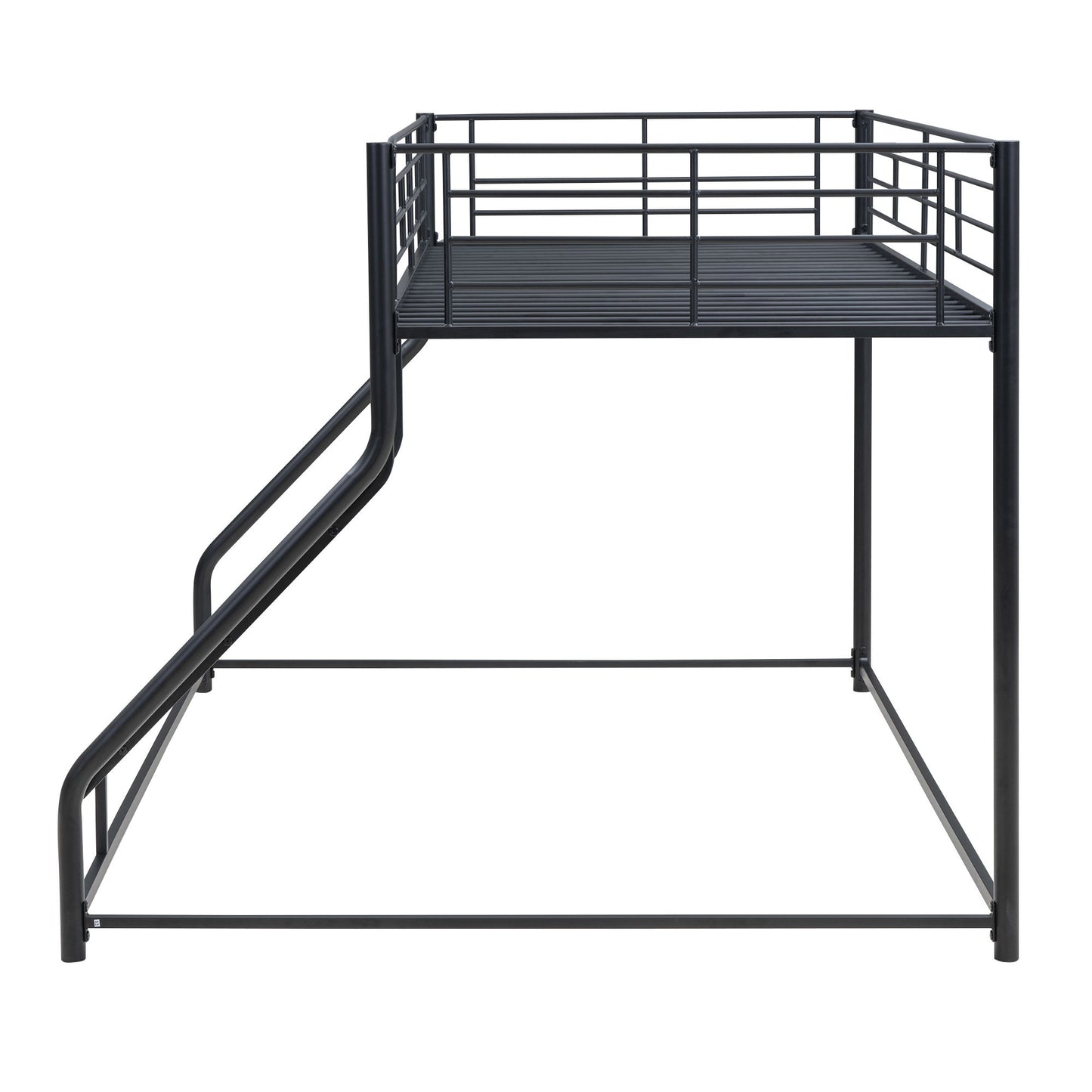 Metal Floor Bunk Bed With Sloped Ladder, Space Saving Design - The Sleep Loft - Online Mattress Showroom NYC