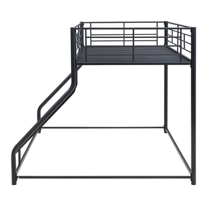Metal Floor Bunk Bed With Sloped Ladder, Space Saving Design - The Sleep Loft - Online Mattress Showroom NYC