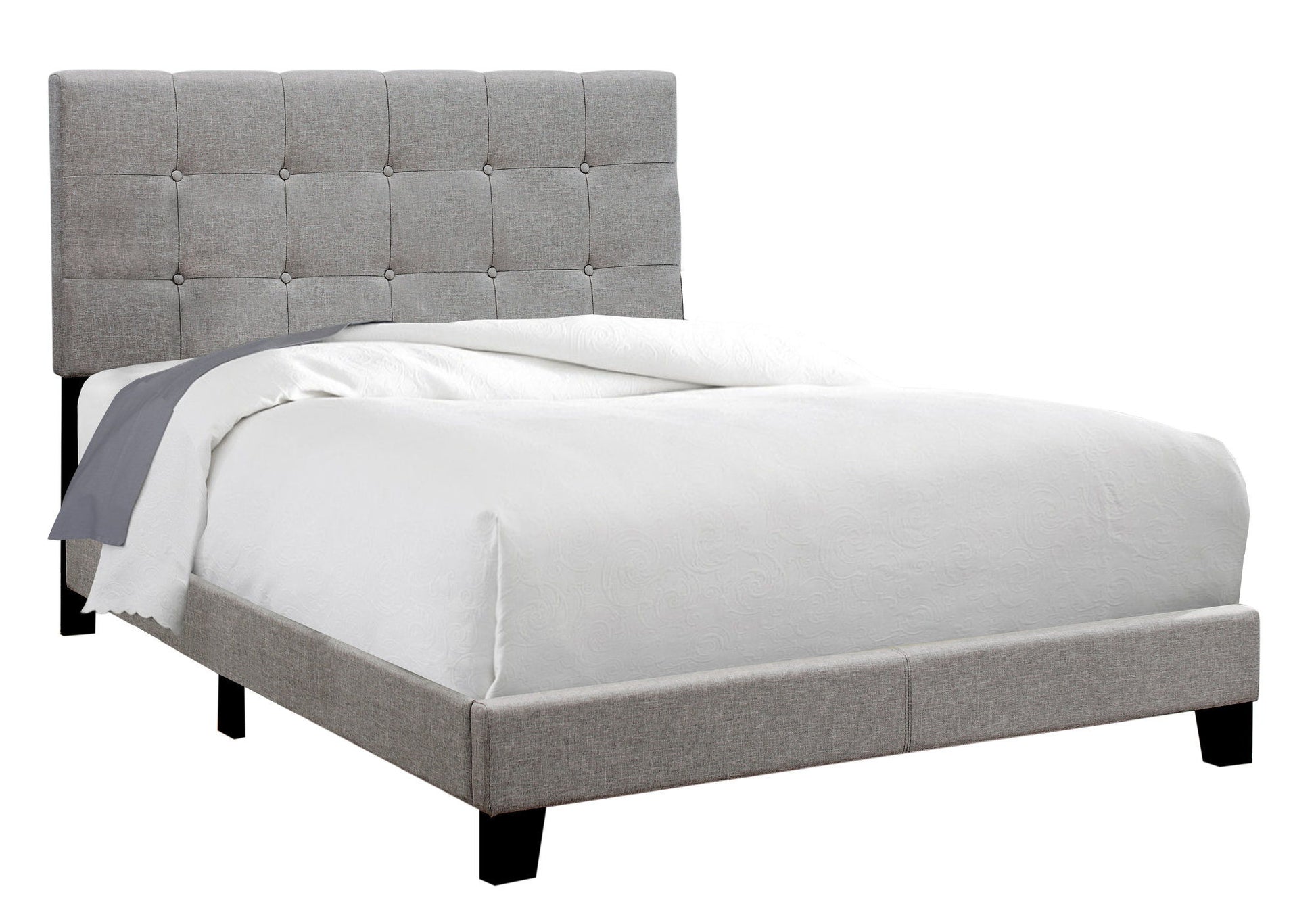Bed, Upholstered, Frame Only, Transitional - The Sleep Loft - Online Mattress Showroom NYC