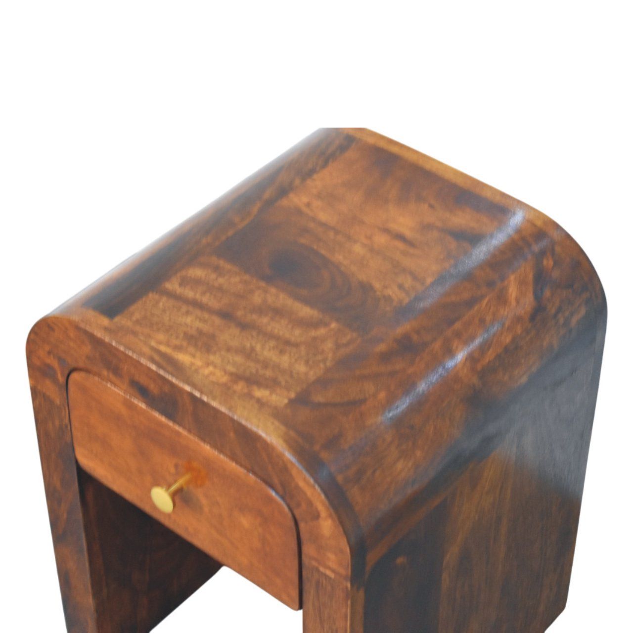 Mini Darcy - Nightstand With Curved Edges - The Sleep Loft - Online Mattress Showroom NYC