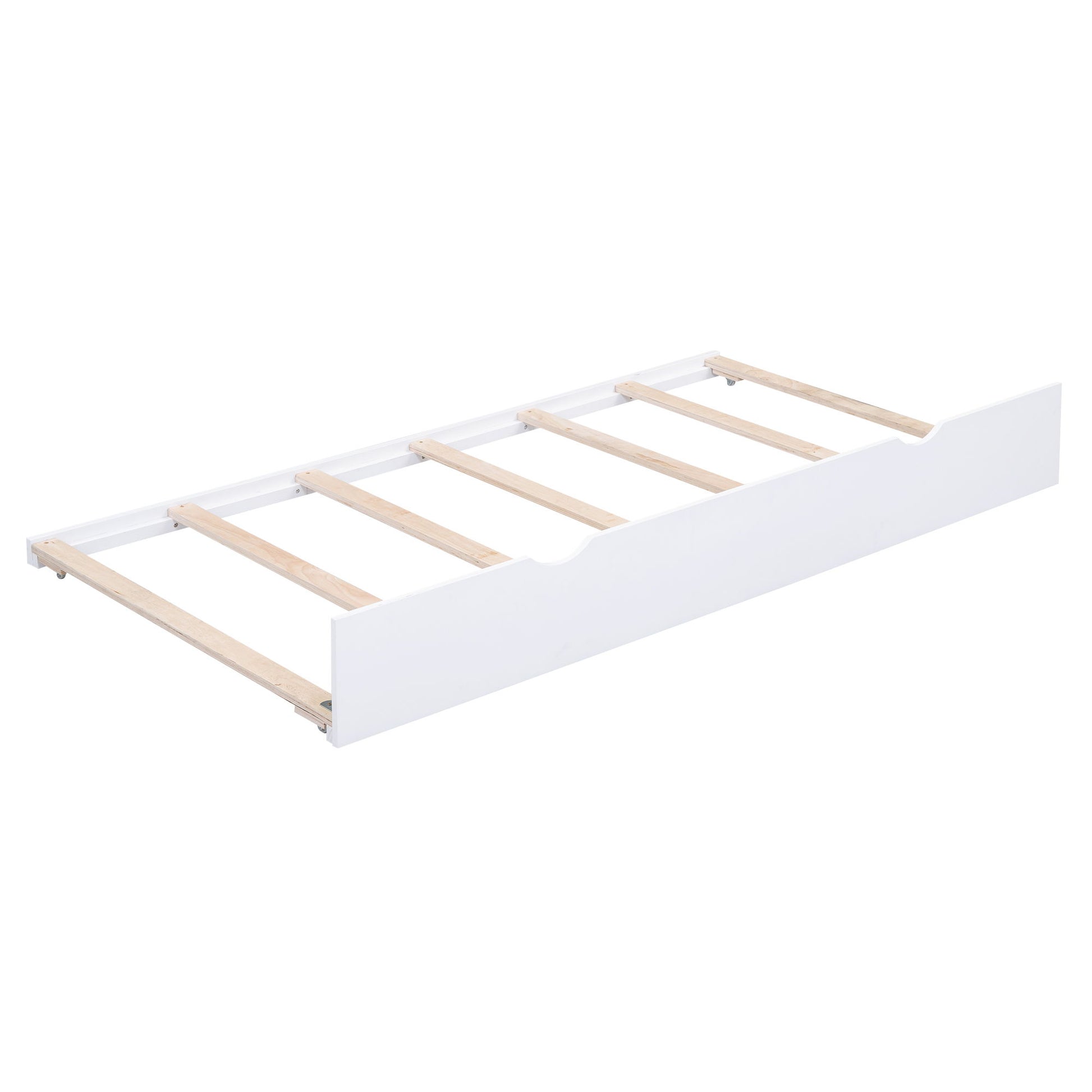 Twin Size Daybed With Storage Shelvesboard, Cork Board, USB Ports And Trundle - White - The Sleep Loft - Online Mattress Showroom NYC