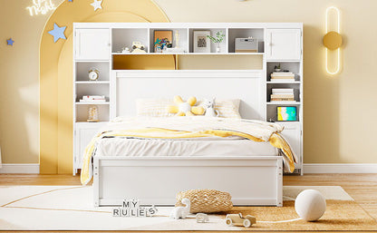 Bed With All In One Cabinet, Shelf And Sockets, Twin Long Trundle - The Sleep Loft - Online Mattress Showroom NYC