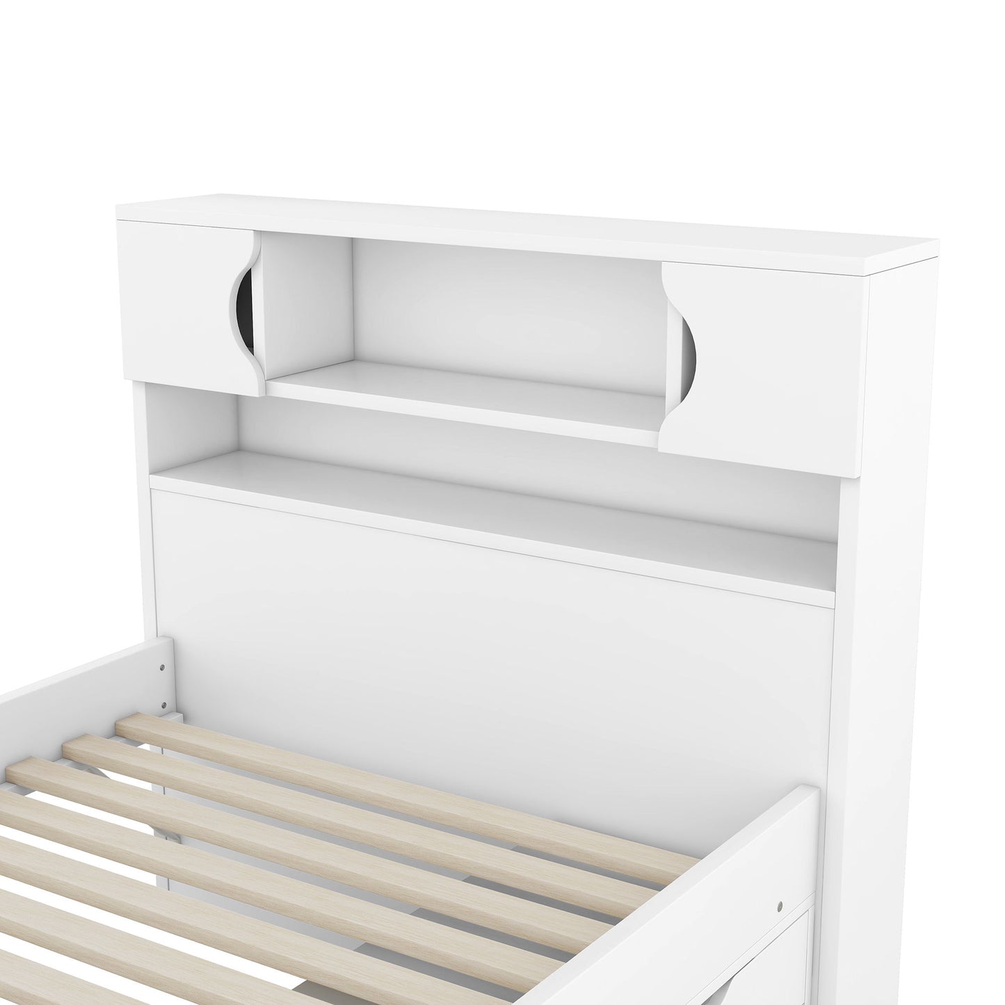Captain Platform Bed Frame With Storage Bookcases, Shelves, And 4 Drawers - The Sleep Loft - Online Mattress Showroom NYC