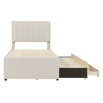 Upholstered Design Platform Bed With Trundle - The Sleep Loft - Online Mattress Showroom NYC