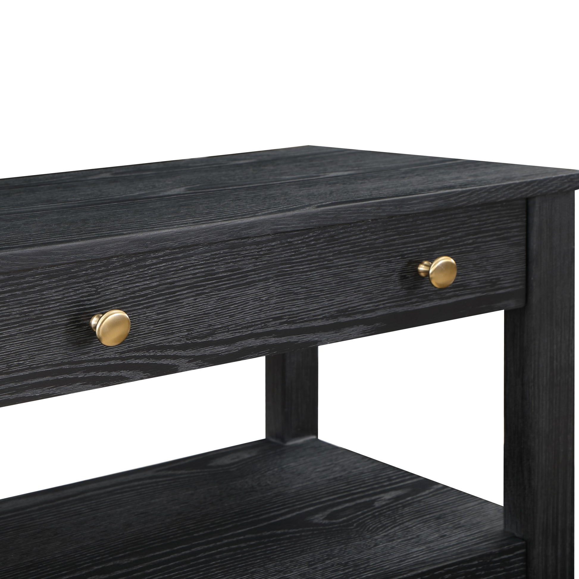 Danielle - 2 Drawer Nightstand With Knobs - Black - The Sleep Loft - Online Mattress Showroom NYC
