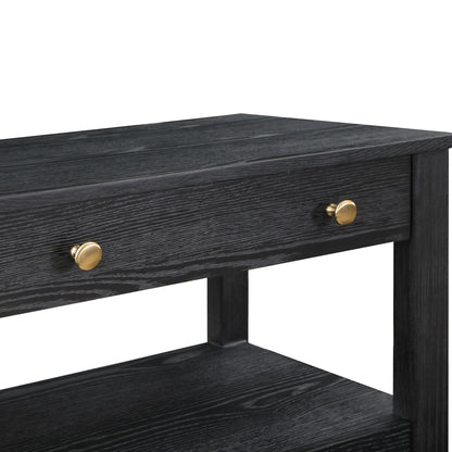 Danielle - 2 Drawer Nightstand With Knobs - Black - The Sleep Loft - Online Mattress Showroom NYC